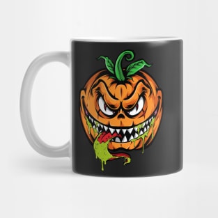 halloween scary evil pumpkin funny pumpkin head Mug